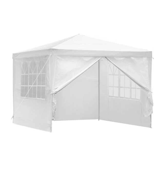Kerti pavilon sátor 3x3 m, 4 oldalfal, fehér