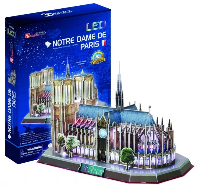 Notre Dame 3D puzzle világító LED