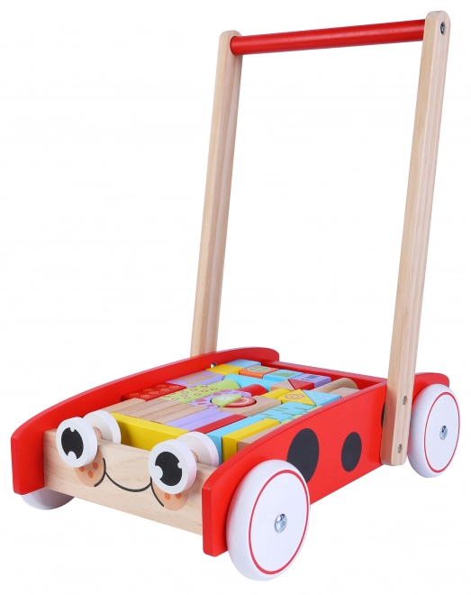 Fa bébitaxi járássegítő ECOTOYS építőkockákkal