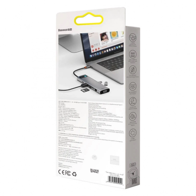 Baseus Metal Gleam Series 11 az 1-ben USB-C elosztó