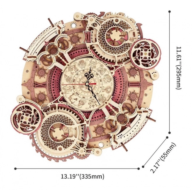 Rokr 3D fa puzzle falióra Zodiákus 168 darabos