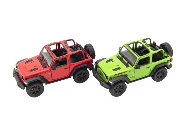 Jeep Wrangler 2018 fém autó modell nyitott tetővel