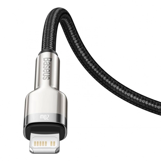 Baseus Cafule usb-c lightning kábel, pd, 20w, 0,25m (fekete)