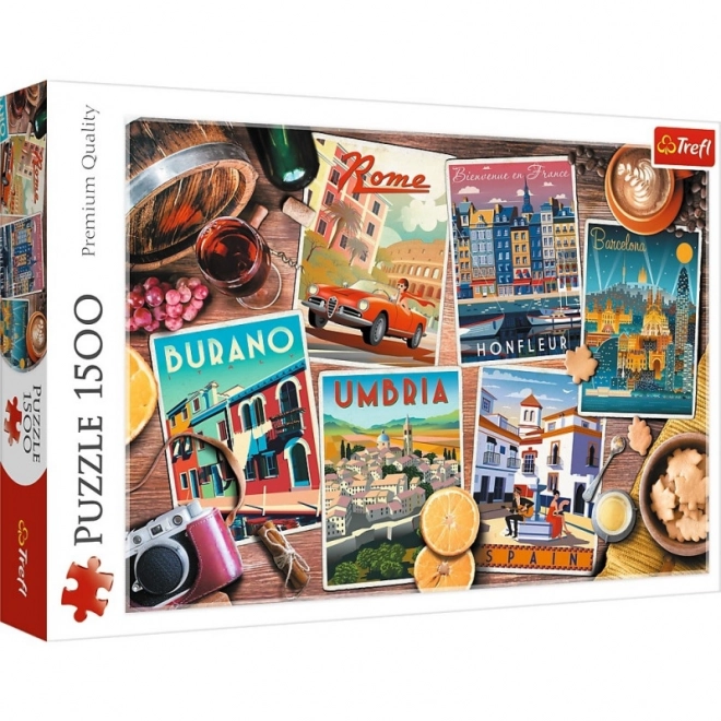 Trefl puzzle európai utazások 1500 darabos