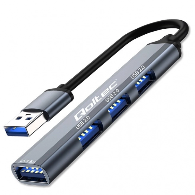 Qoltec USB 3.0 hub 4 az 1-ben
