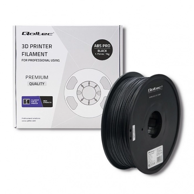 Professzionális 3D nyomtató filament - ABS PRO - 1.75mm - fekete