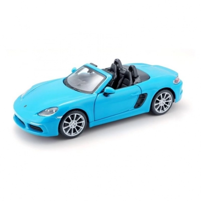 Porsche 718 Boxster kék modellautó 1:24 méretarányban