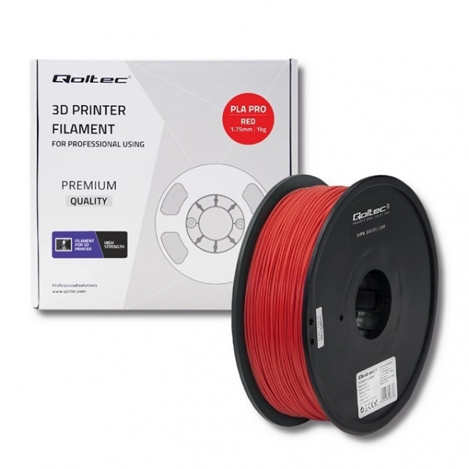 Professzionális PLA Pro szál 3D nyomtatáshoz, piros, 1,75mm, 1kg