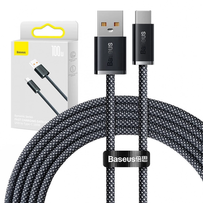 usb-a usb-c kábel baseus dynamic series 100w 2m fekete