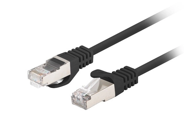 Patchcord CAT6 FTP 1m fekete 10 db