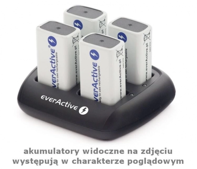 Töltő Ni-MH akkumulátorokhoz 9V everActive