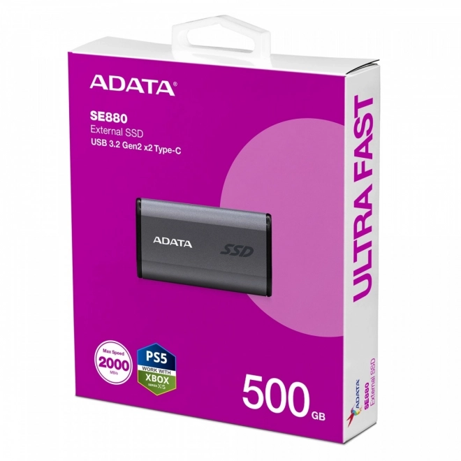 Külső SSD meghajtó 500GB USB3.2 Gen2x2