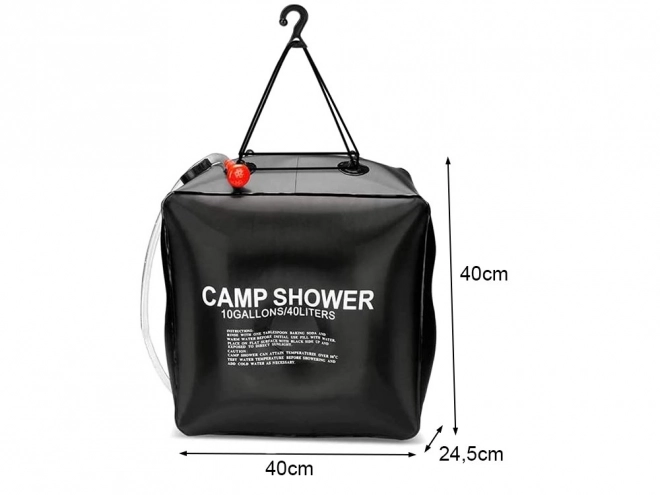 Kempingező napelemes zuhany 40 liter