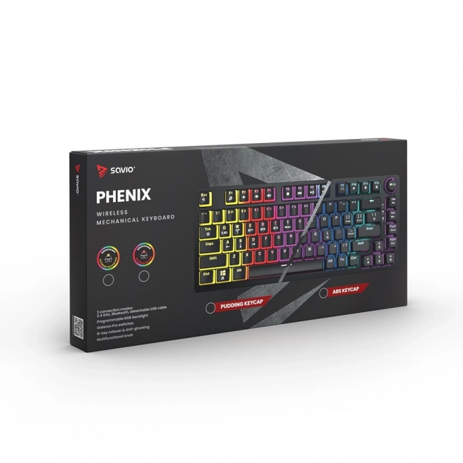 Vezeték nélküli mechanikus billentyűzet Phenix Gateron Red