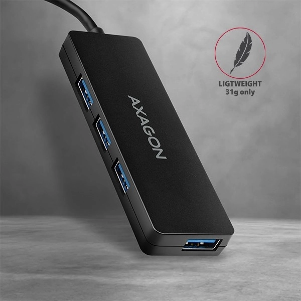 Axagon Slim USB Hub 4-portos USB 3.2 Gen 1 14cm Typ-C kábellel