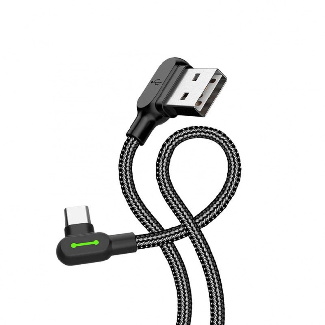 usb-c kábel led kijelzővel - 0,5 m - fekete