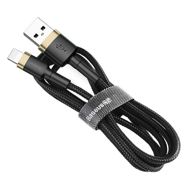 Baseus arany-fekete nylon USB Lightning kábel