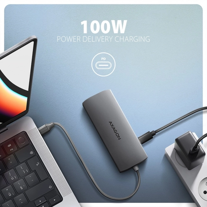 Multifunkciós USB-C HUB 9in1 - AXAGON