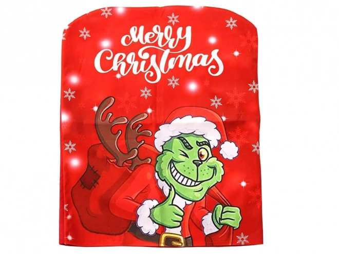 Karácsonyi dekoratív szék huzat GRINCH háttámlára