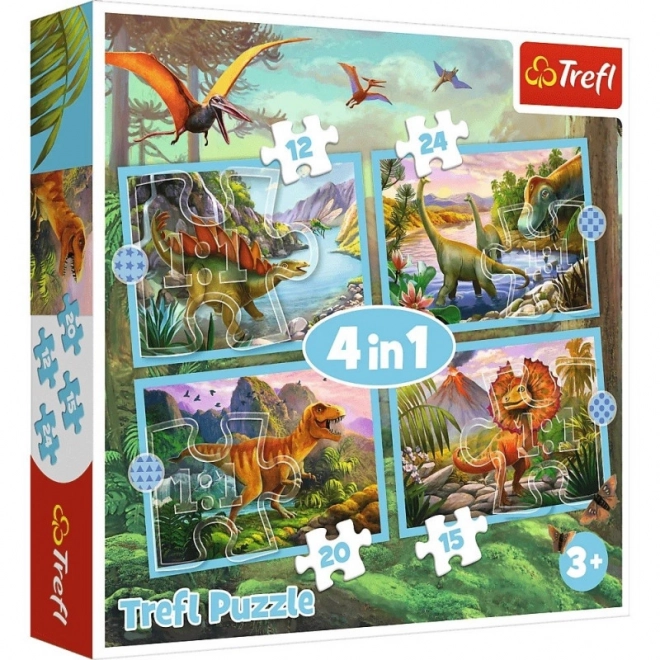 Különleges dinoszauruszos puzzle 4 az 1-ben gyerekeknek