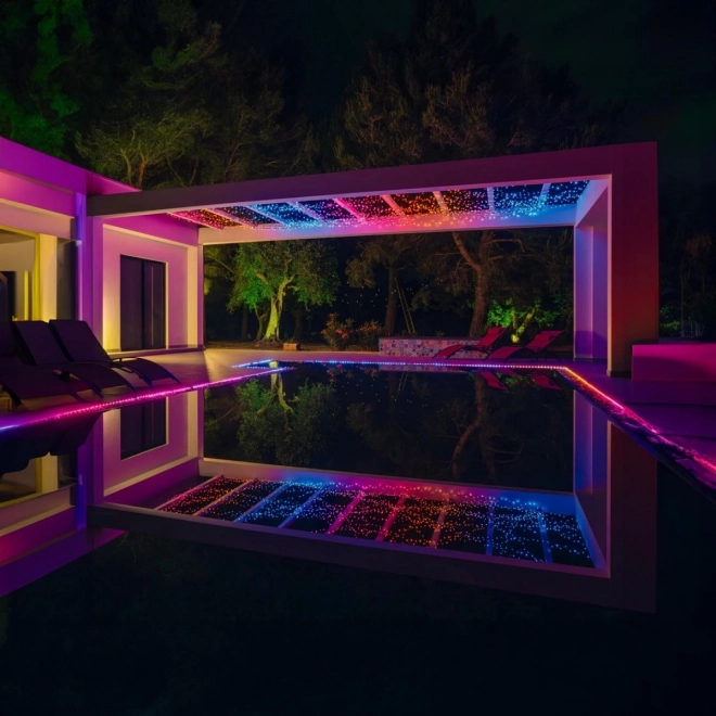Intelligens karácsonyi fényfüzér 400 LED RGB 32m
