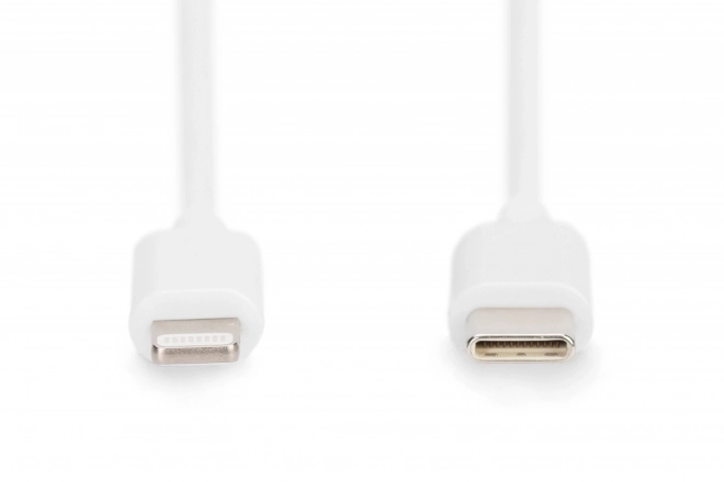 Digitus USB-C/Lightning adatátviteli és töltőkábel - fehér, 2m