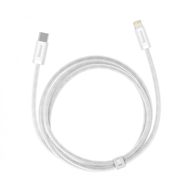 Baseus lightning és usb-c kábel, 1 m, fehér