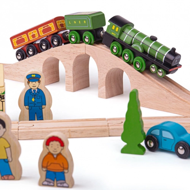 Bigjigs Rail repülő skót fa vonatkészlet