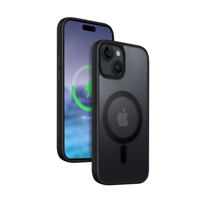 Hibrid fólia MagSafe tok iPhone 15 feketében