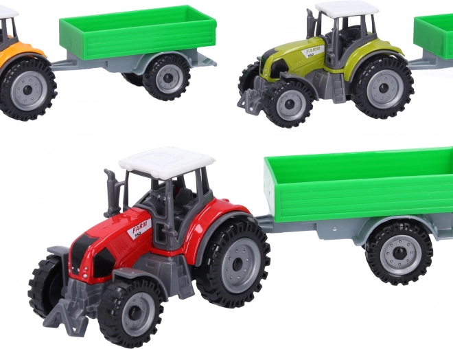 Traktor pótkocsival fém