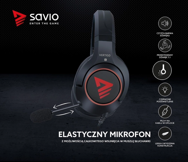 Gaming fejhallgató mikrofonnal Vertigo
