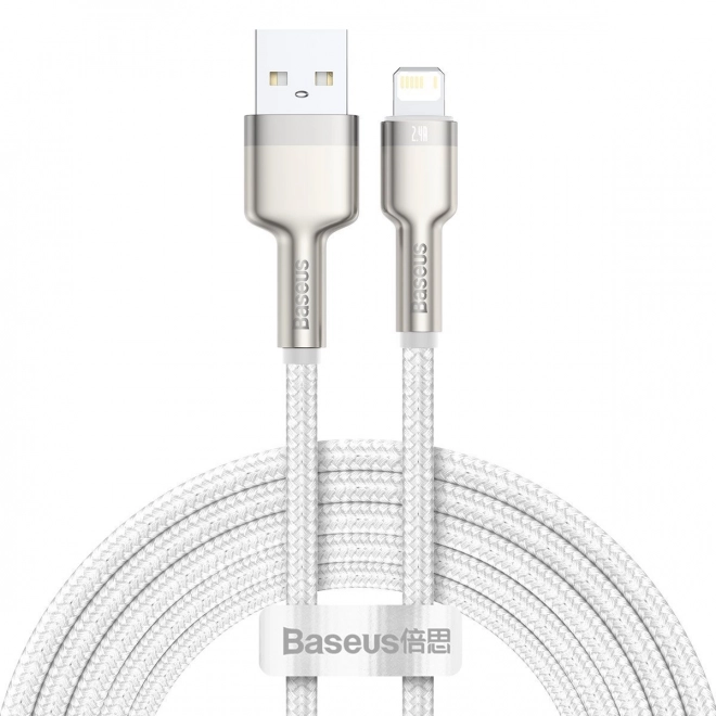 Baseus Cafule USB kábel Lightning csatlakozóval, fehér, 2m