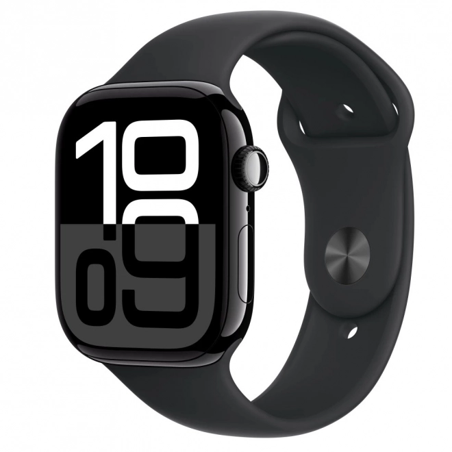 Apple Watch Series 10 GPS, fekete sport szíjjal