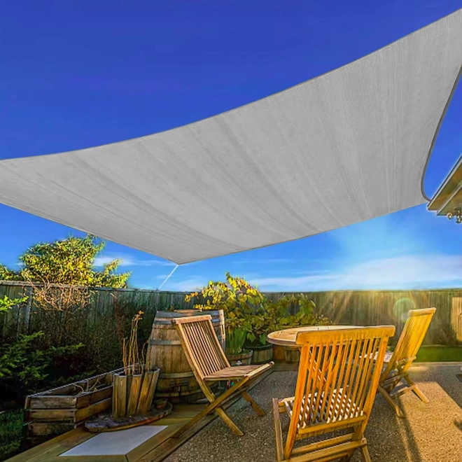 Vízálló téglalap napvitorla 2x3m ModernHome - szürke