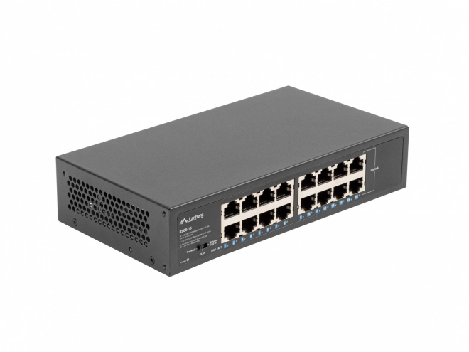 16 portos gigabites rackekhez tervezett LANBERG switch