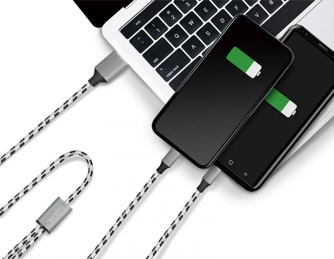 LogiLink 2 az 1-ben USB adatkábellel Micro USB és USB-C csatlakozóval, 1.2 méteres