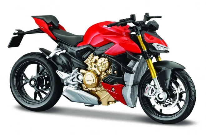 Ducati super naked V4 S fém motormodell 1/18 méretarányban