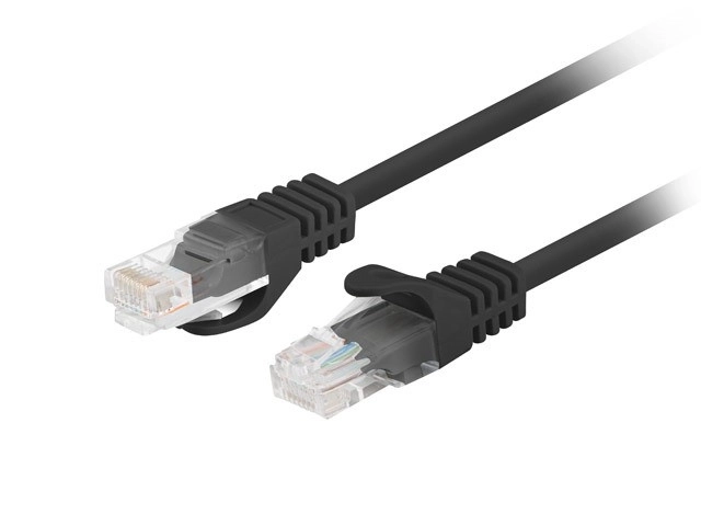 Patchcord UTP kat.6 0,25m fekete 10-pack
