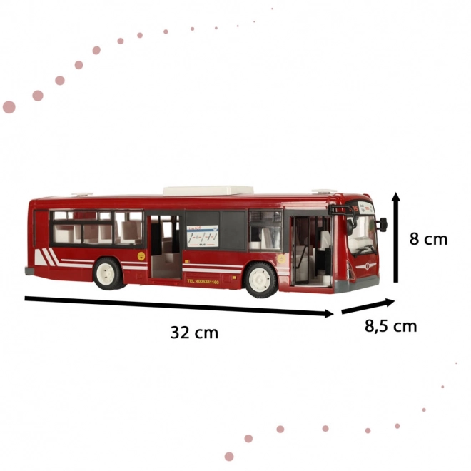 Távirányítós busz nyitható ajtókkal – piros