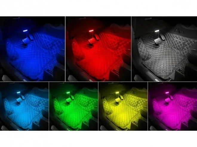 LED RGB autó belső világítás - vezeték nélküli kiegészítő
