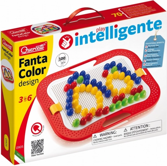 Mozaik QUERCETTI Fanta Color Design – kreatív pegbord készlet gyerekeknek