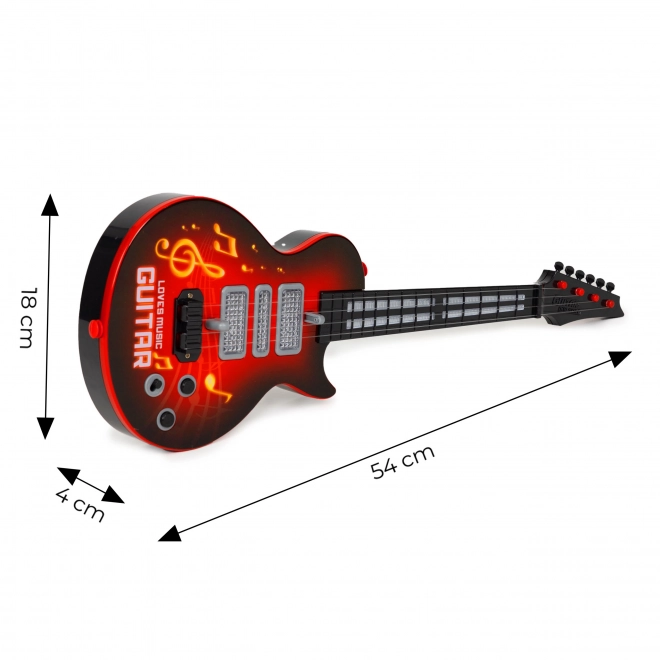 Gyerekeknek szóló rock gitár világítással és tanulási funkciókkal