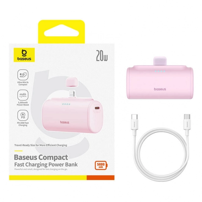 Powerbank 5000mAh rózsaszín - Baseus
