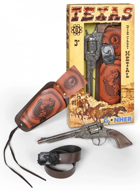 Fém Cowboy Revolver Kabúrral