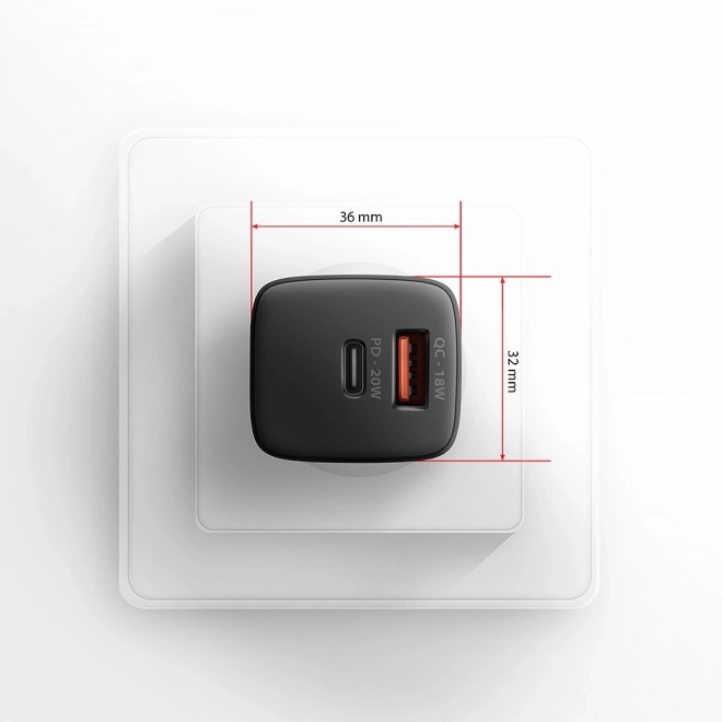 Gyors töltő adapter 20W USB-C és USB-A csatlakozással