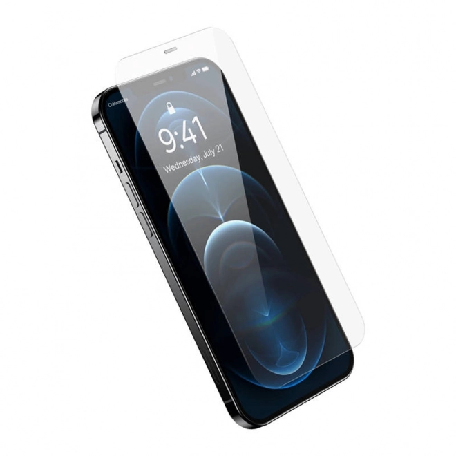 Baseus 0,4 mm edzett üveg iPhone 12 Pro Max-hoz tisztítókészlettel