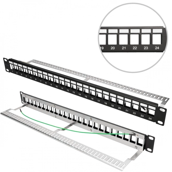 Moduláris patch panel 24 port STP