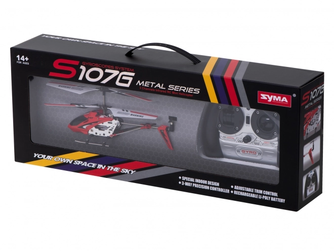 Rc távirányítós helikopter szymma s107g kék – Piros