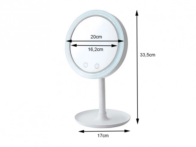 Kosmetikai LED-es sminktükör ventilátorral