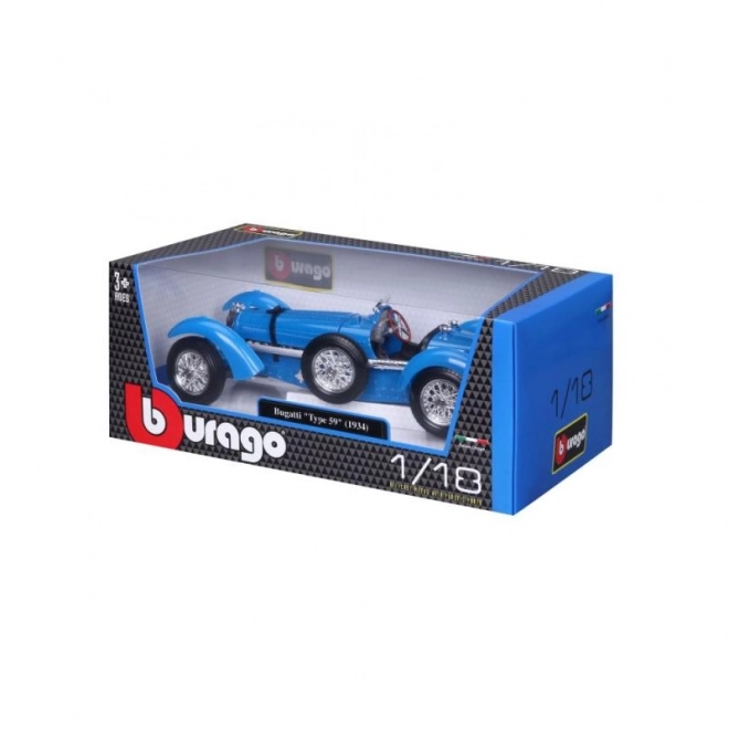 Bburago Bugatti Type 59 kék modell 1:18 méretarányban